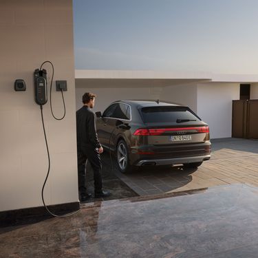 Audi Q8 SUV TFSI e Charging at home